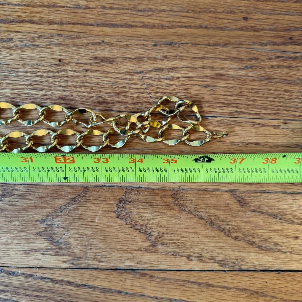 Chanel Vintage Double Strand Belt 36" with CC Medallion CoA Authentic - Picture 5 of 5
